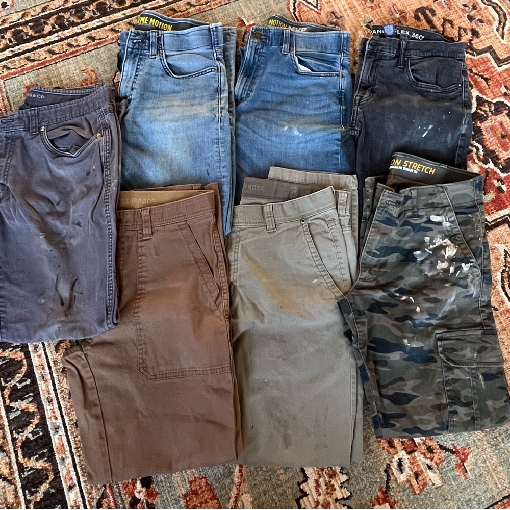 Men’s work pants (7 pairs)